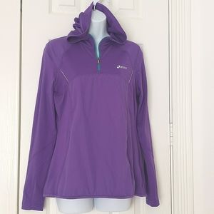 Asics purple pullover workout hoodie